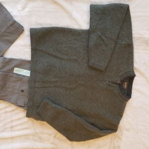 Men's 2 button wool pullover